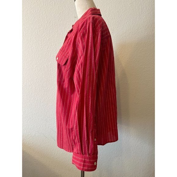 Ralph‎ Lauren Red Collared Long Sleeved Polka Dot Button Down Shirt 1X - Picture 4 of 10